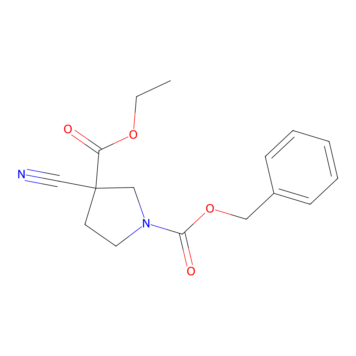 1-Benzyl 3-ethyl 3-cyanopyrrolidine-1,3-dicarboxylate molecular structure, CAS 2680785-92-4