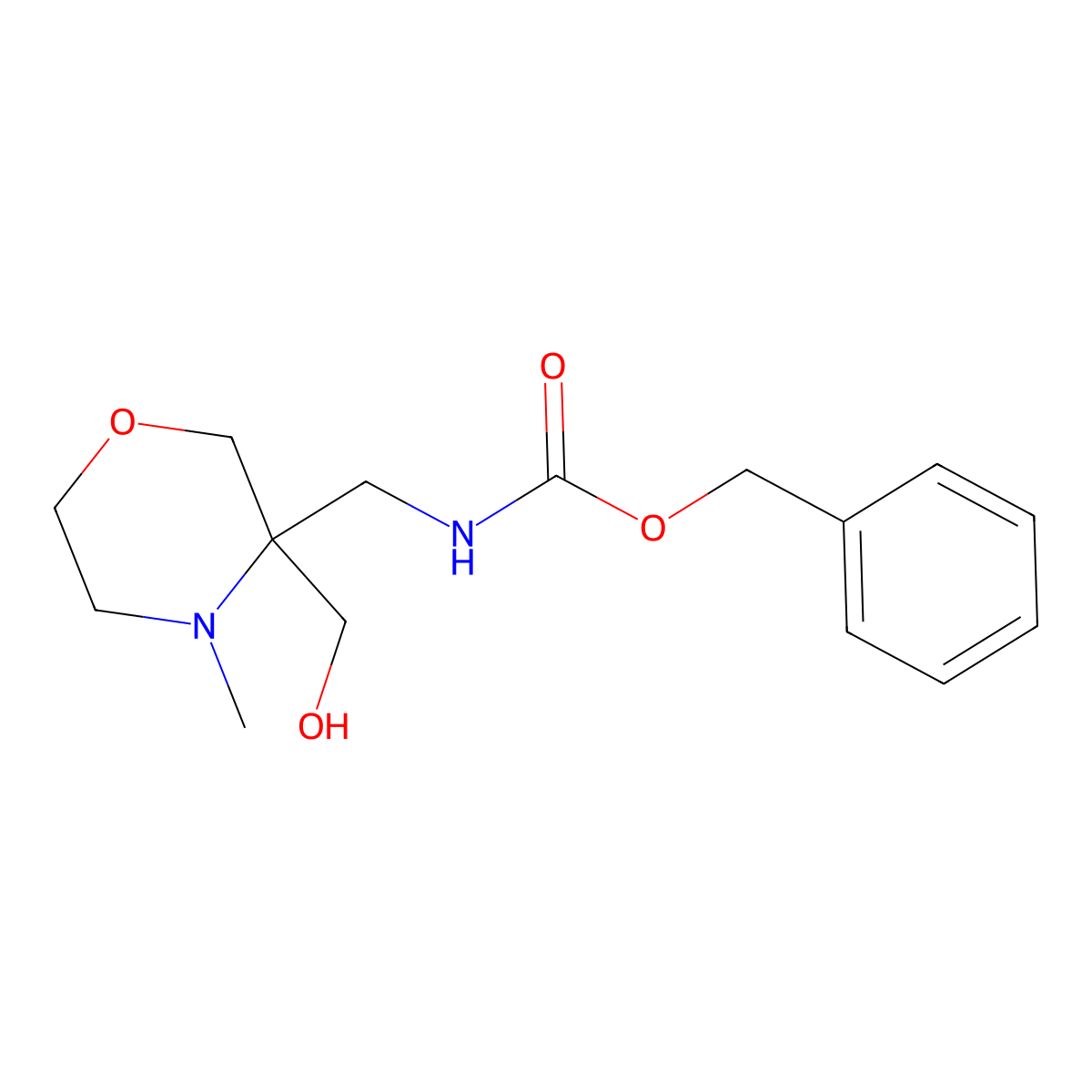 benzyl N-{[3-(hydroxymethyl)-4-methylmorpholin-3-yl]methyl}carbamate molecular structure, CAS 2680786-30-3