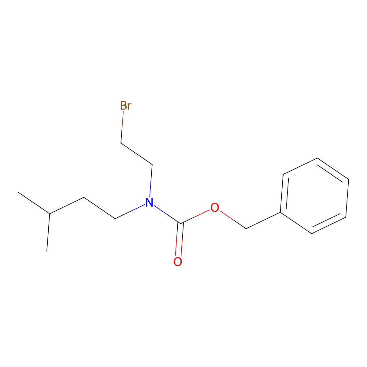 benzyl N-(2-bromoethyl)-N-(3-methylbutyl)carbamate molecular structure, CAS 2680786-45-0