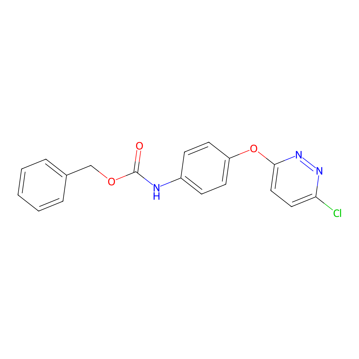 benzyl N-{4-[(6-chloropyridazin-3-yl)oxy]phenyl}carbamate molecular structure, CAS 2680786-53-0