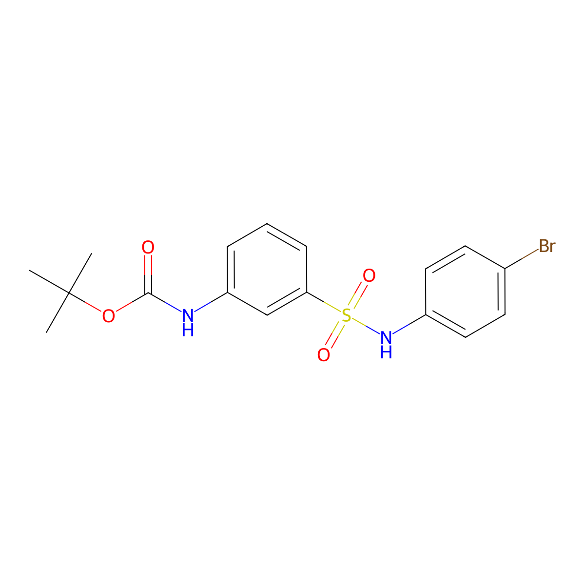 tert-butyl N-{3-[(4-bromophenyl)sulfamoyl]phenyl}carbamate molecular structure, CAS 2680786-74-5