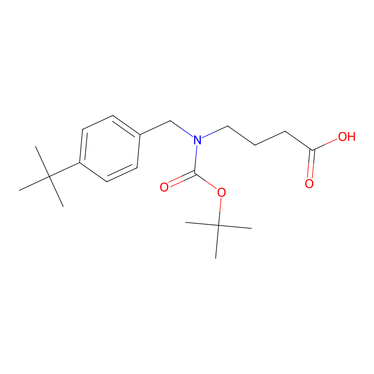 4-{[(Tert-butoxy)carbonyl][(4-tert-butylphenyl)methyl]amino}butanoic acid molecular structure, CAS 2680786-79-0
