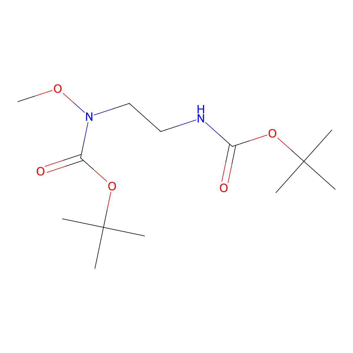 tert-butyl N-(2-{[(tert-butoxy)carbonyl]amino}ethyl)-N-methoxycarbamate molecular structure, CAS 2680786-88-1