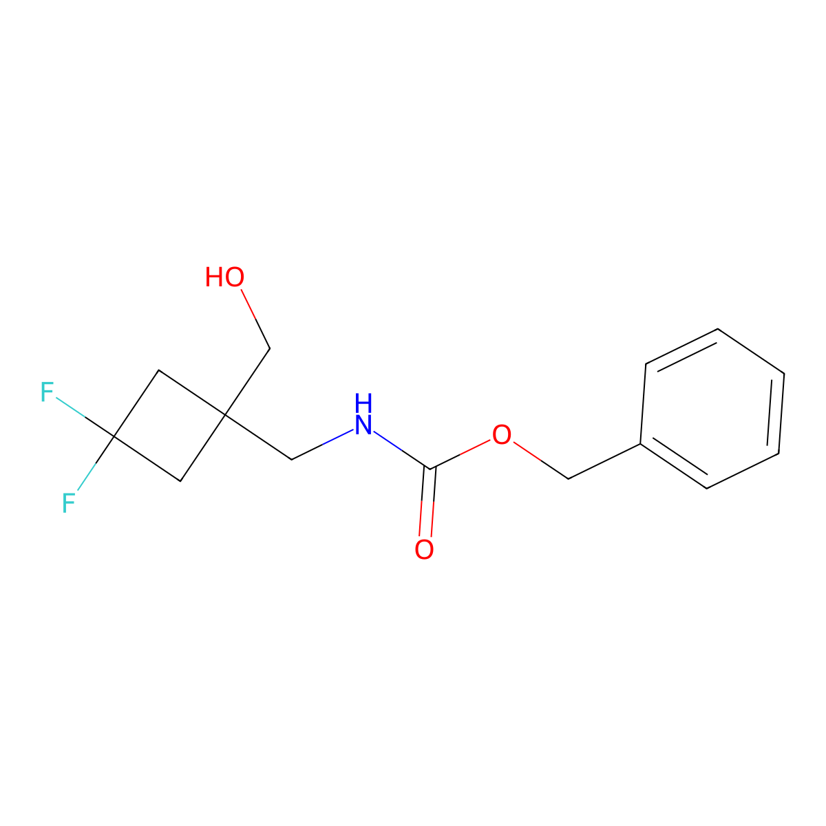benzyl N-{[3,3-difluoro-1-(hydroxymethyl)cyclobutyl]methyl}carbamate molecular structure, CAS 2680786-99-4