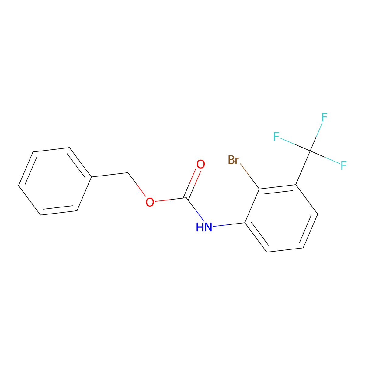 benzyl N-[2-bromo-3-(trifluoromethyl)phenyl]carbamate molecular structure, CAS 2680787-04-4