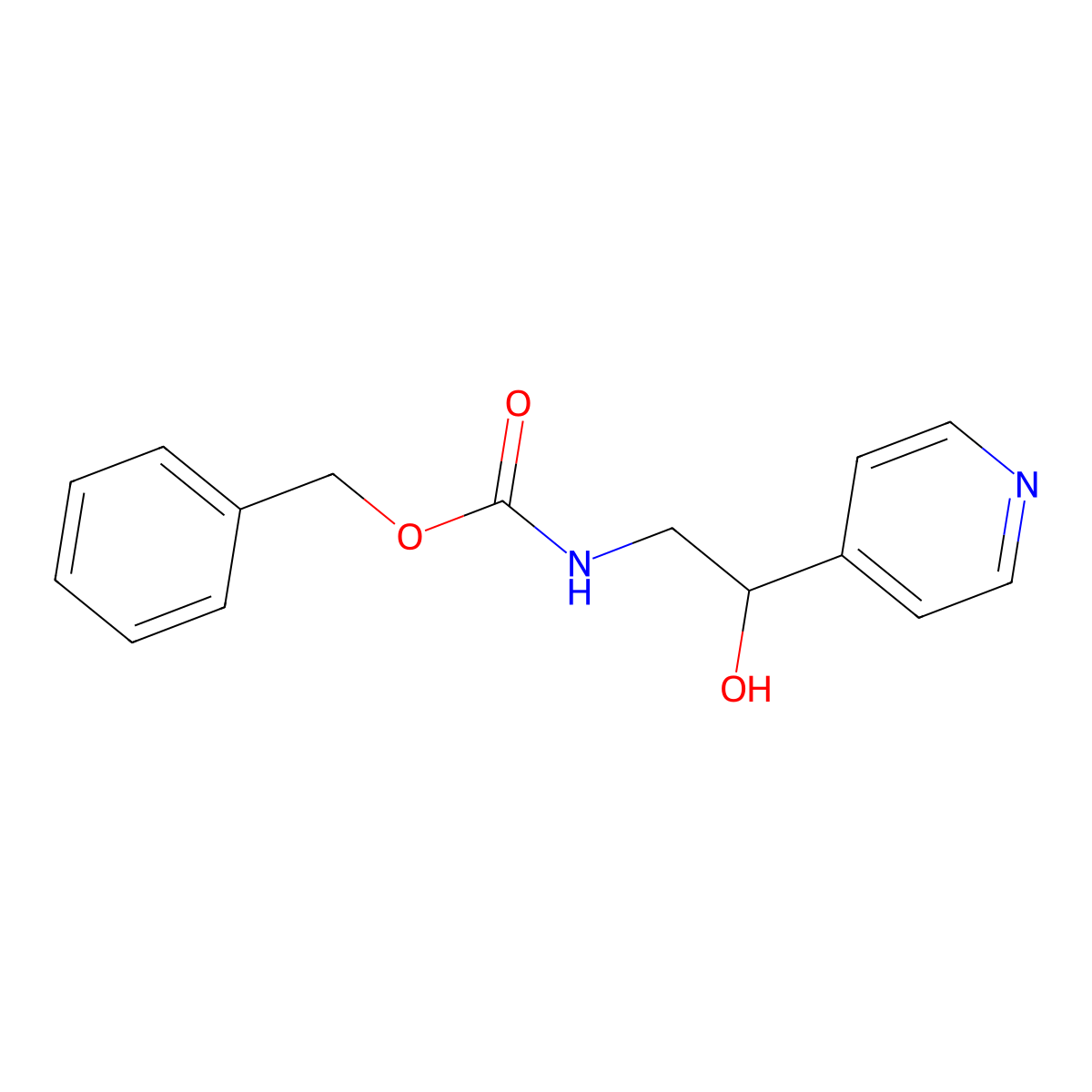 benzyl N-[2-hydroxy-2-(pyridin-4-yl)ethyl]carbamate molecular structure, CAS 2680787-06-6