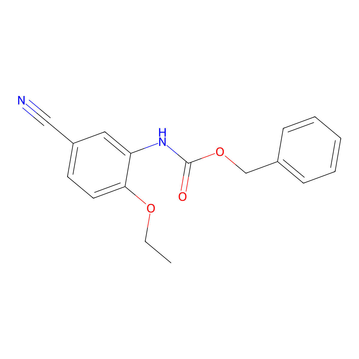 benzyl N-(5-cyano-2-ethoxyphenyl)carbamate molecular structure, CAS 2680787-07-7