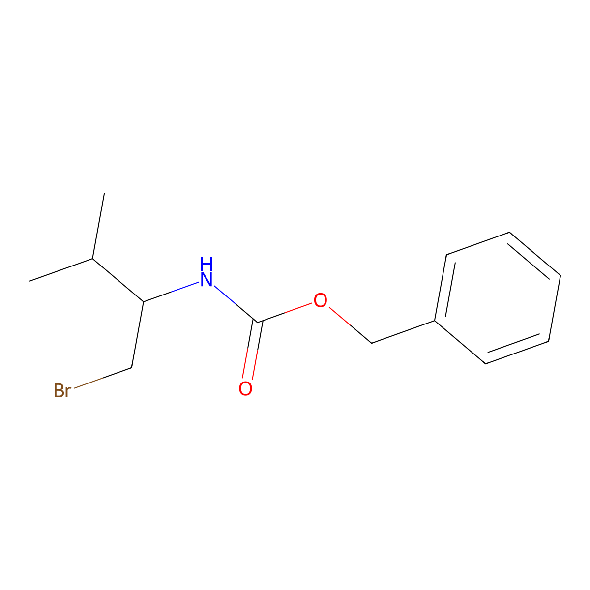 benzyl N-(1-bromo-3-methylbutan-2-yl)carbamate molecular structure, CAS 2680787-42-0