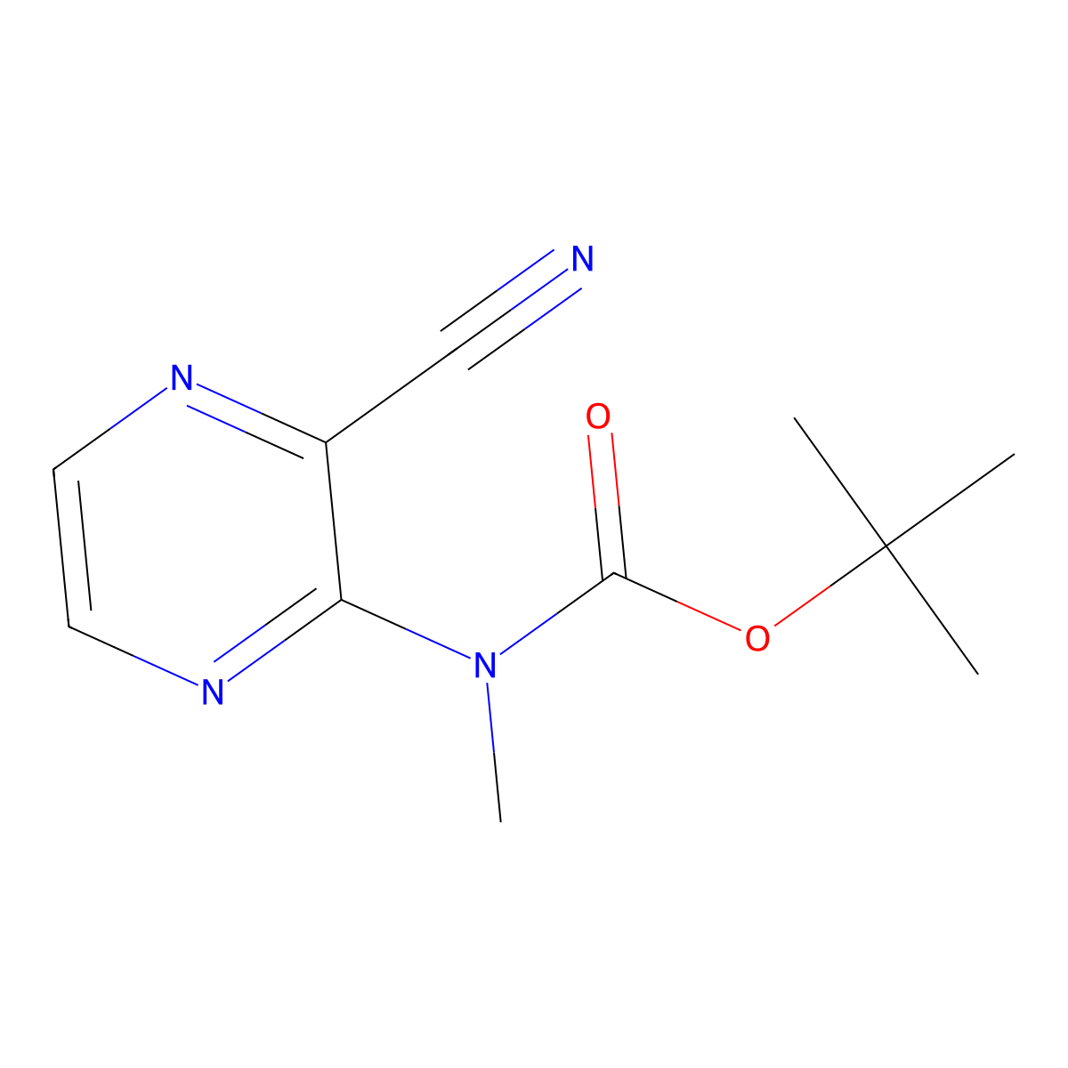 tert-butyl N-(3-cyanopyrazin-2-yl)-N-methylcarbamate molecular structure, CAS 2680787-72-6