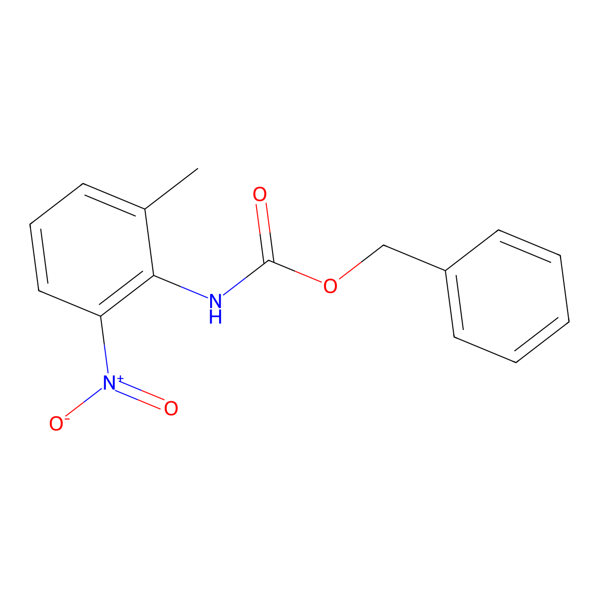 benzyl N-(2-methyl-6-nitrophenyl)carbamate molecular structure, CAS 2680787-77-1
