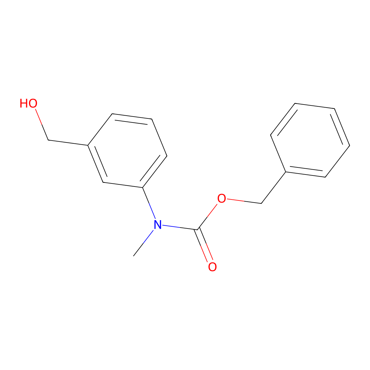 benzyl N-[3-(hydroxymethyl)phenyl]-N-methylcarbamate molecular structure, CAS 2680788-13-8