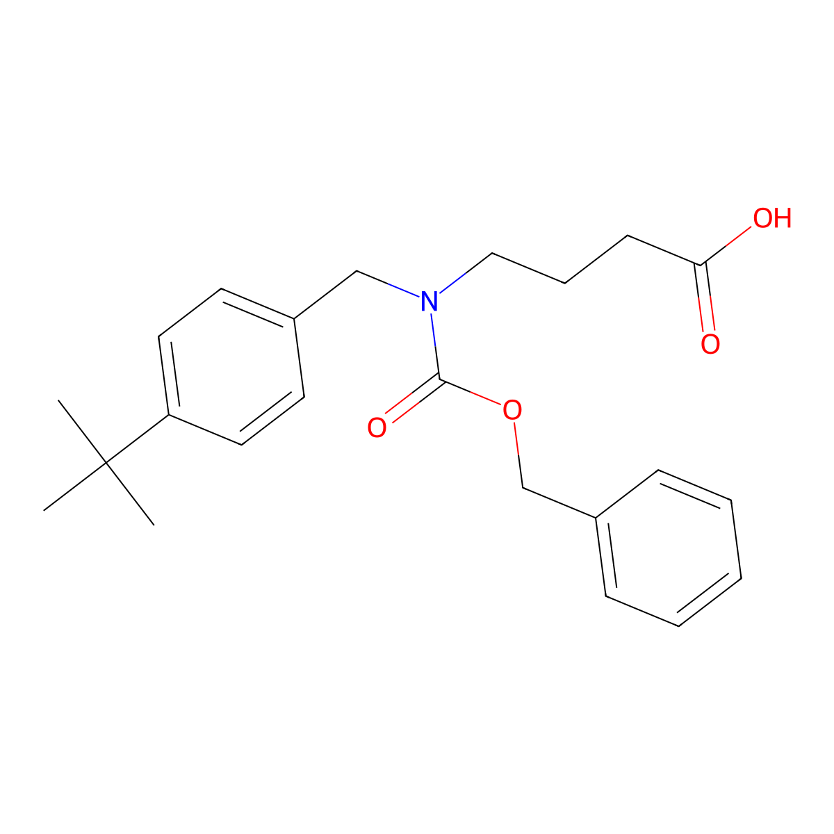 4-{[(Benzyloxy)carbonyl][(4-tert-butylphenyl)methyl]amino}butanoic acid molecular structure, CAS 2680788-17-2