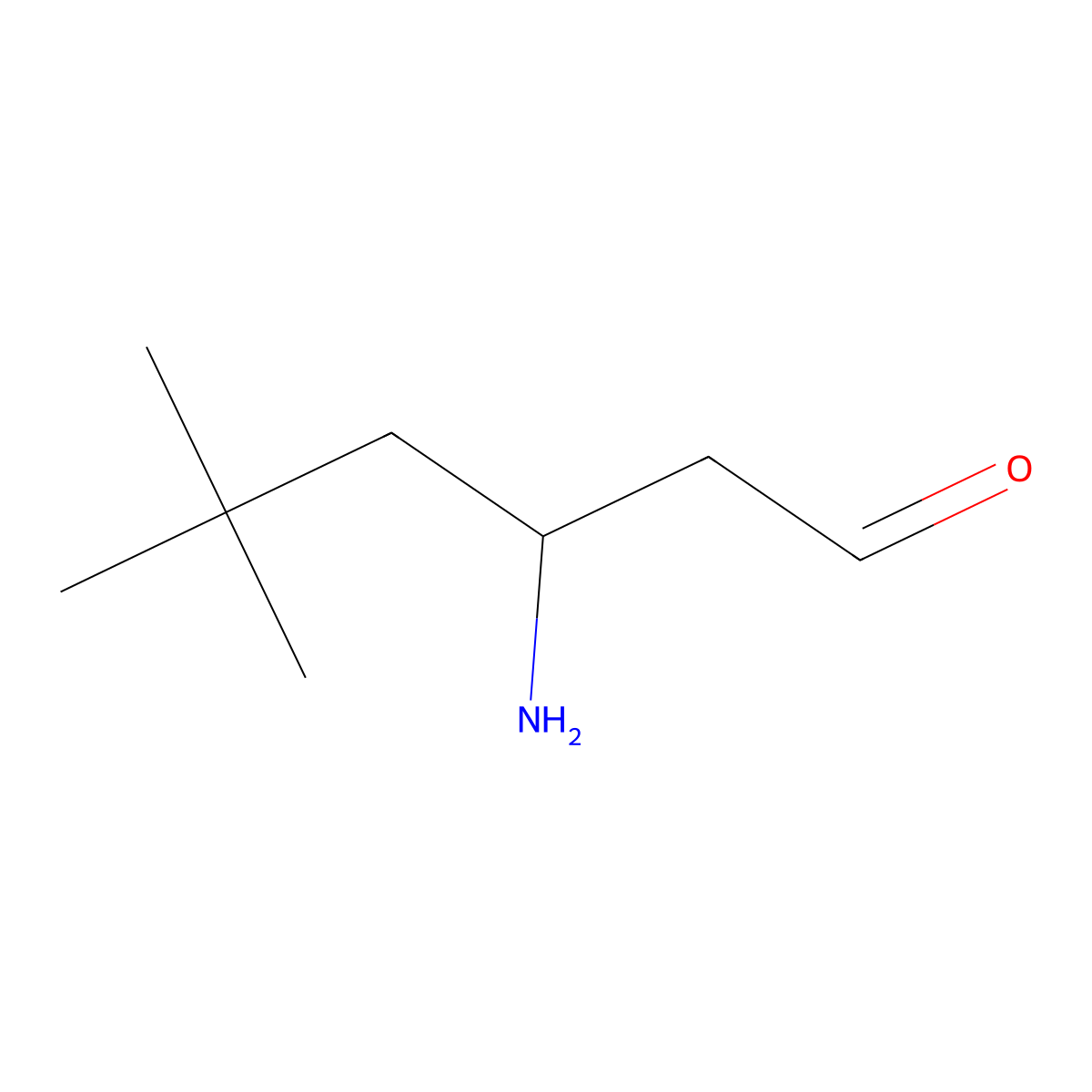 3-Amino-5,5-dimethylhexanal molecular structure, CAS 2680788-37-6