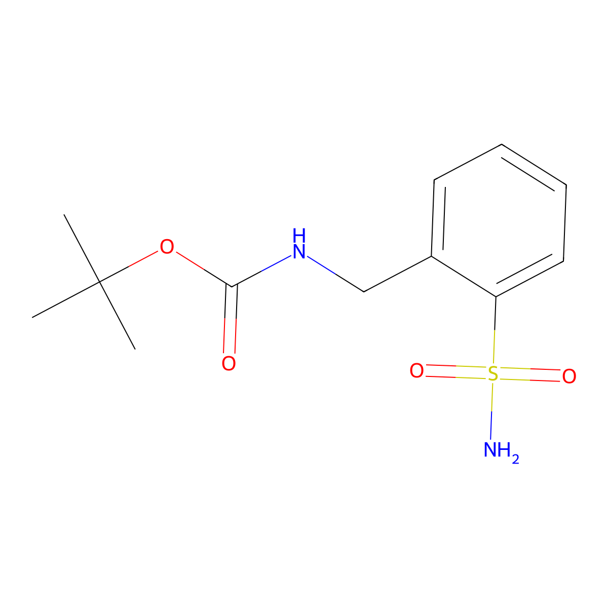 tert-butyl N-[(2-sulfamoylphenyl)methyl]carbamate molecular structure, CAS 2680788-40-1