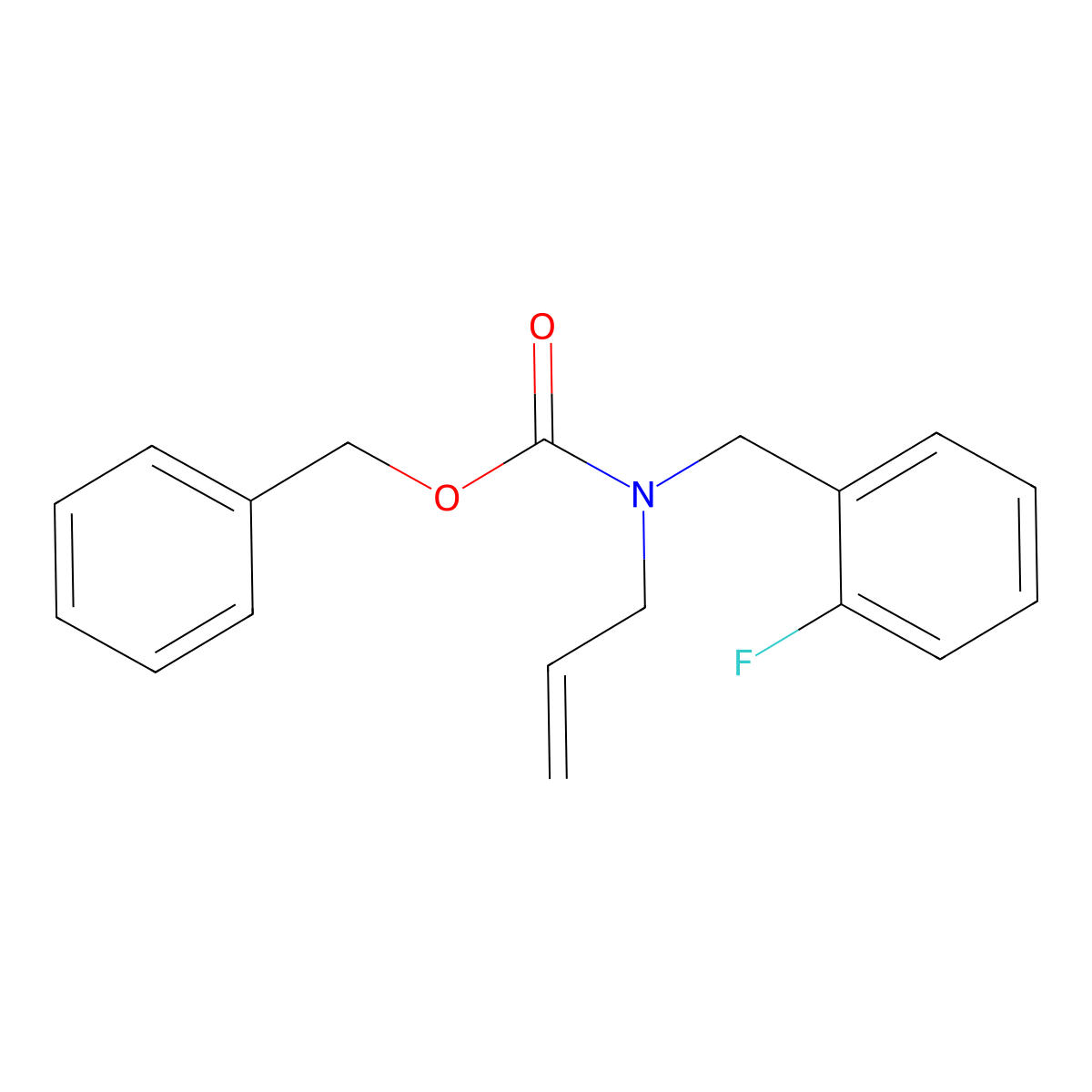 benzyl N-[(2-fluorophenyl)methyl]-N-(prop-2-en-1-yl)carbamate molecular structure, CAS 2680788-44-5