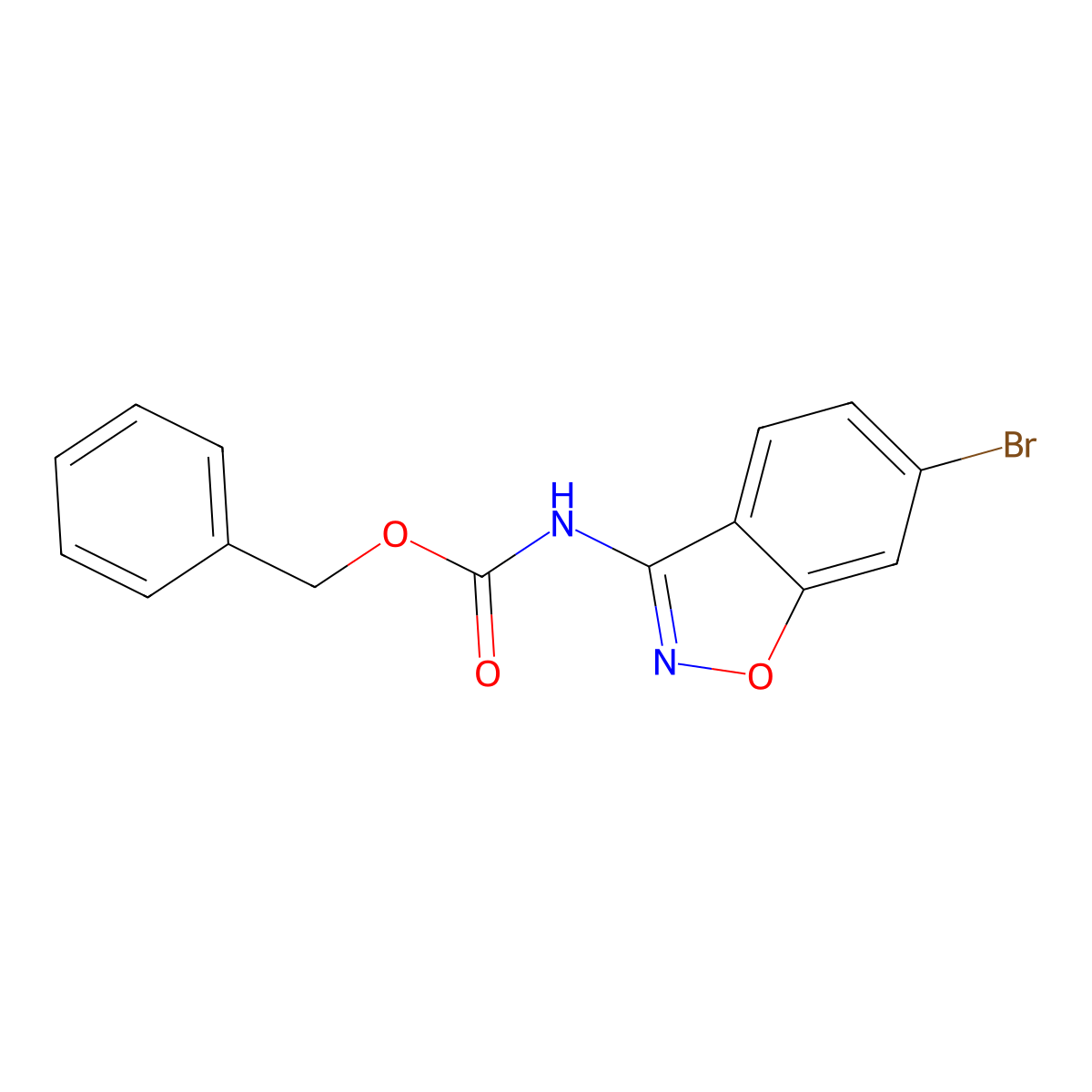 benzyl N-(6-bromo-1,2-benzoxazol-3-yl)carbamate molecular structure, CAS 2680788-54-7