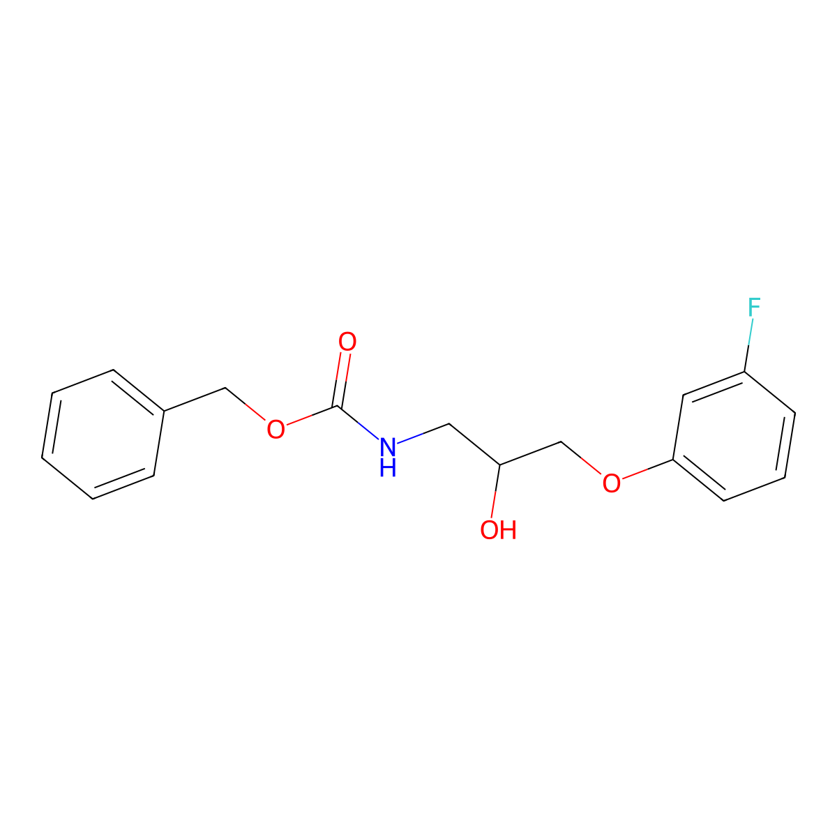 benzyl N-[3-(3-fluorophenoxy)-2-hydroxypropyl]carbamate molecular structure, CAS 2680788-60-5