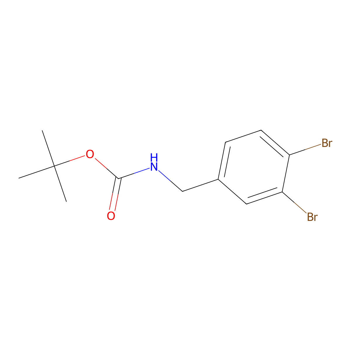 tert-butyl N-[(3,4-dibromophenyl)methyl]carbamate molecular structure, CAS 2680788-62-7