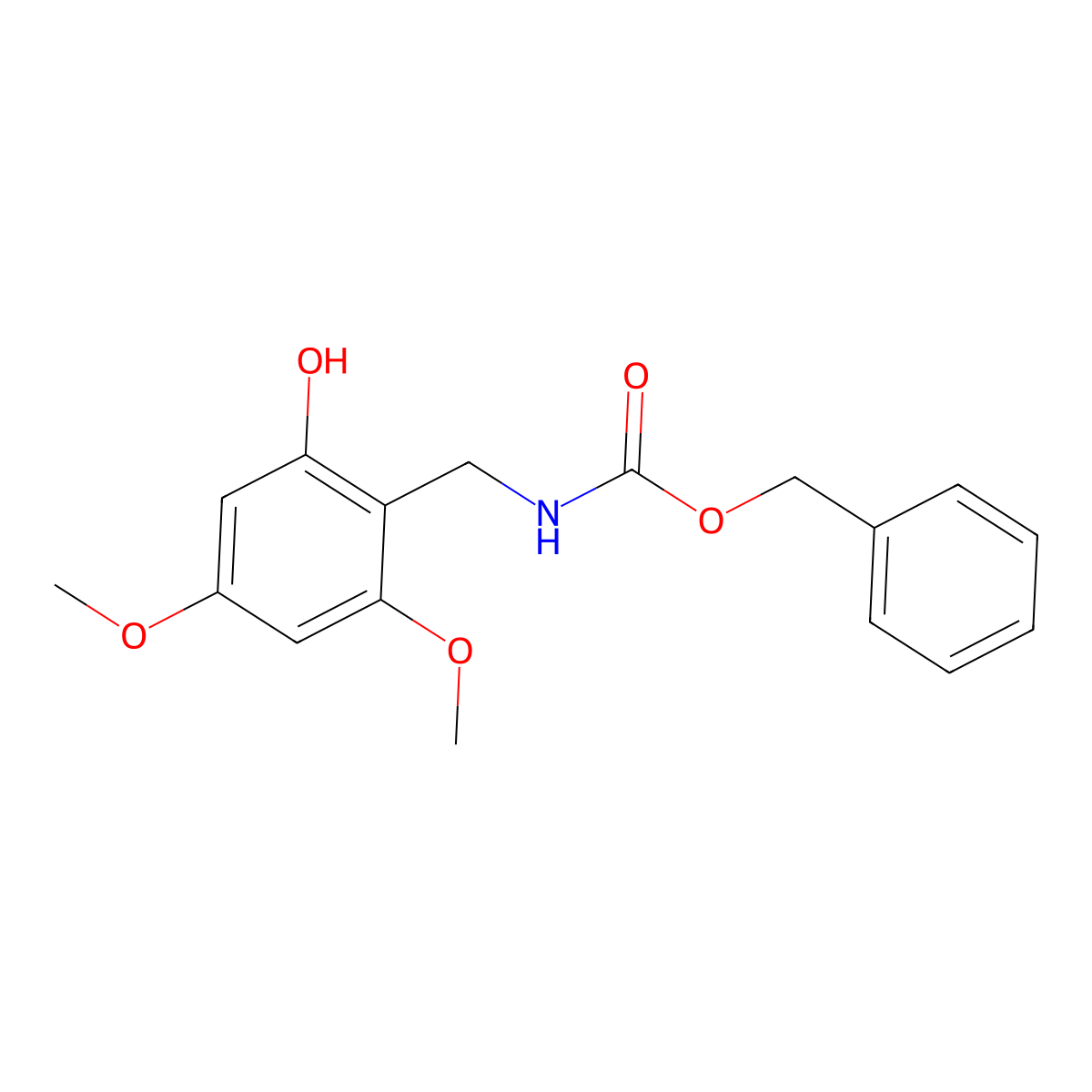 benzyl N-[(2-hydroxy-4,6-dimethoxyphenyl)methyl]carbamate molecular structure, CAS 2680788-64-9