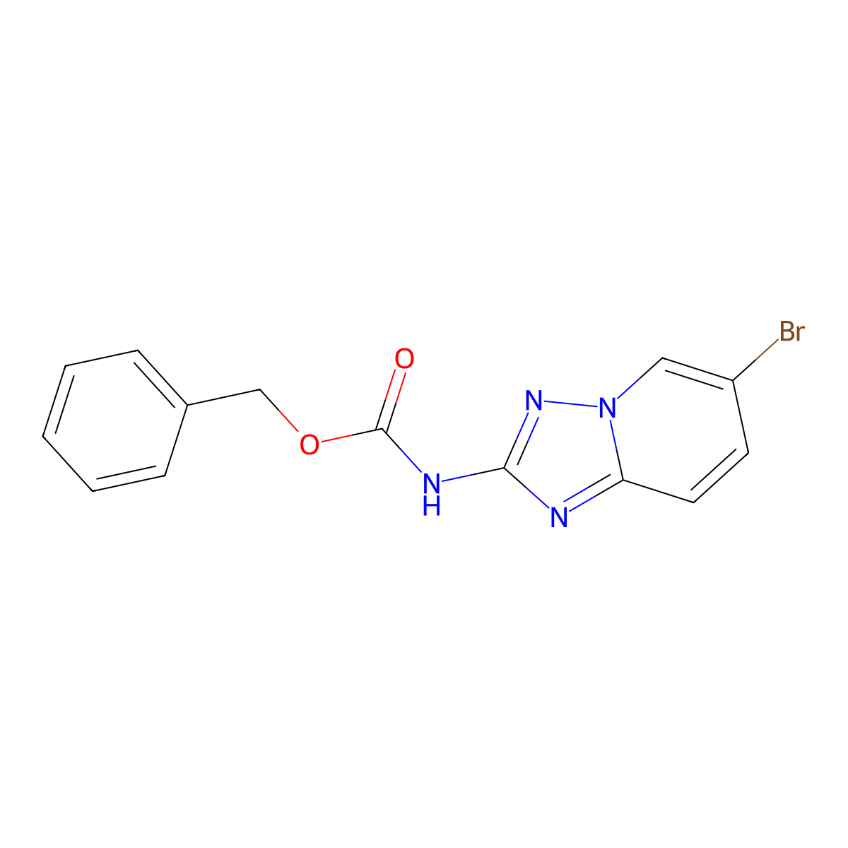 benzyl N-{6-bromo-[1,2,4]triazolo[1,5-a]pyridin-2-yl}carbamate molecular structure, CAS 2680788-65-0
