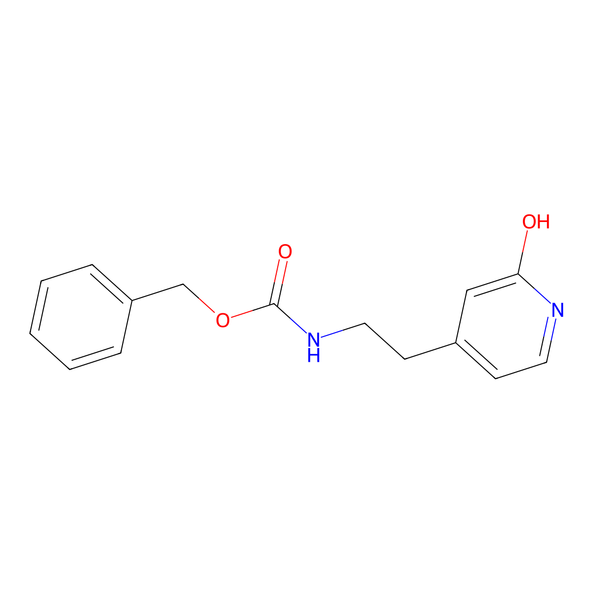 benzyl N-[2-(2-hydroxypyridin-4-yl)ethyl]carbamate molecular structure, CAS 2680788-67-2