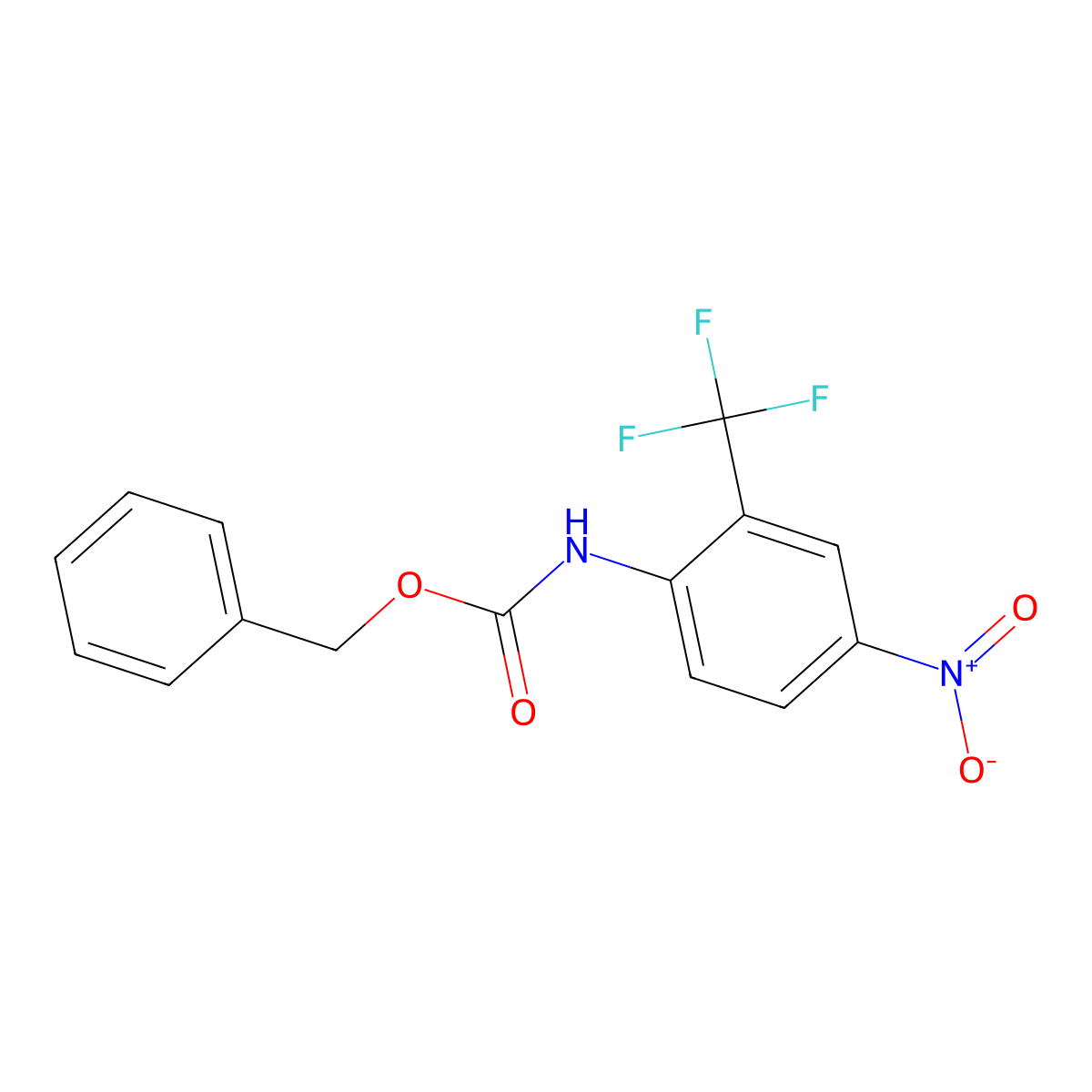 benzyl N-[4-nitro-2-(trifluoromethyl)phenyl]carbamate molecular structure, CAS 2680788-81-0
