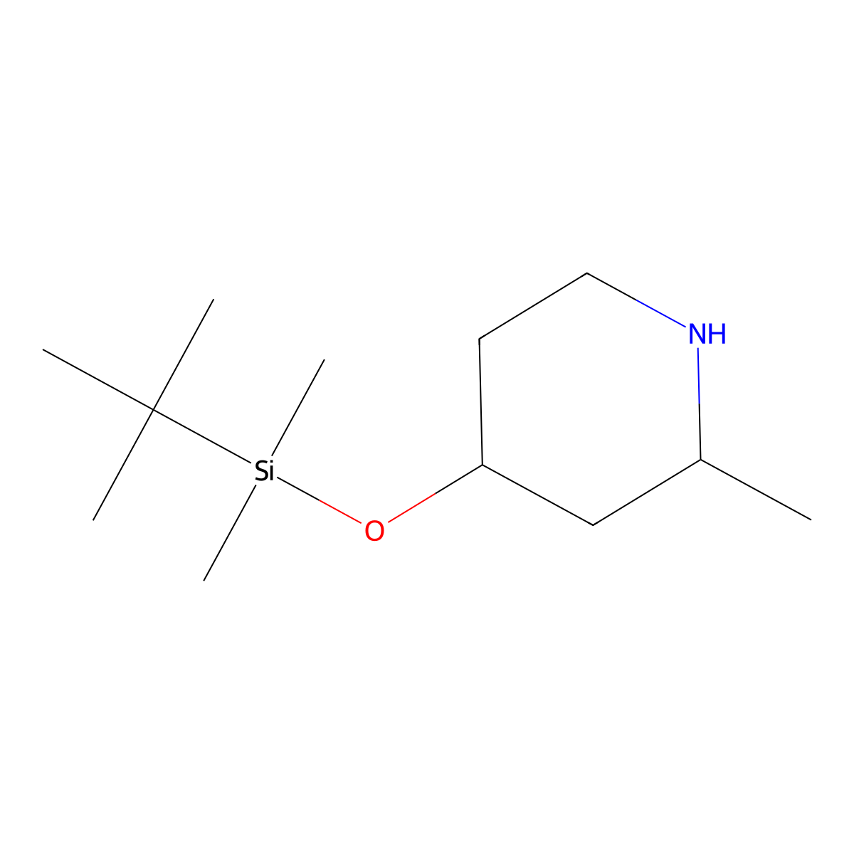 4-[(Tert-butyldimethylsilyl)oxy]-2-methylpiperidine molecular structure, CAS 2680788-94-5