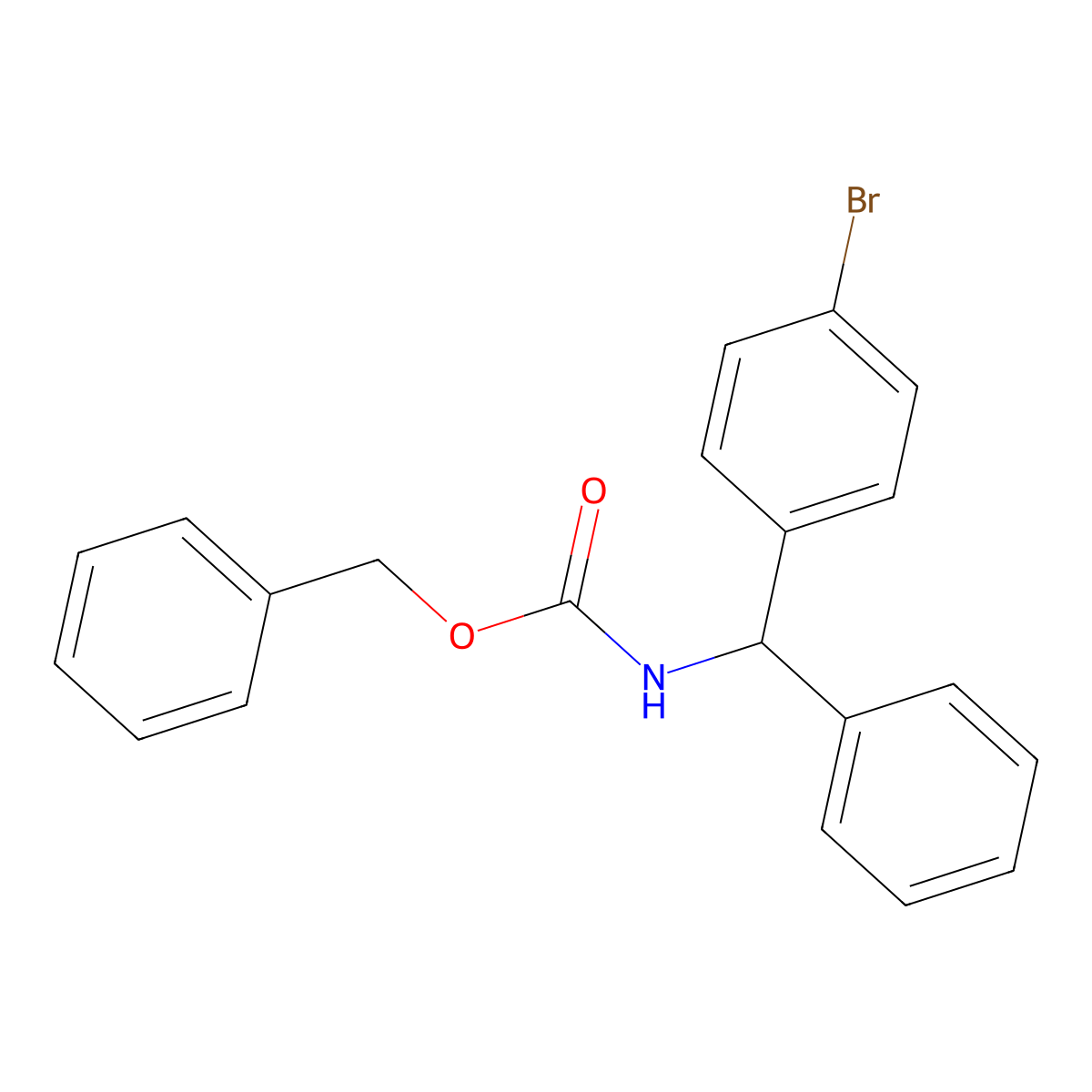 benzyl N-[(4-bromophenyl)(phenyl)methyl]carbamate molecular structure, CAS 2680788-96-7