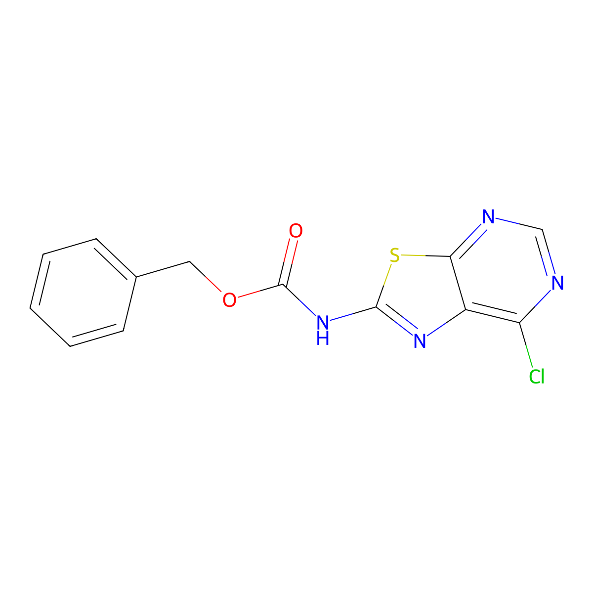 benzyl N-{7-chloro-[1,3]thiazolo[5,4-d]pyrimidin-2-yl}carbamate molecular structure, CAS 2680788-99-0