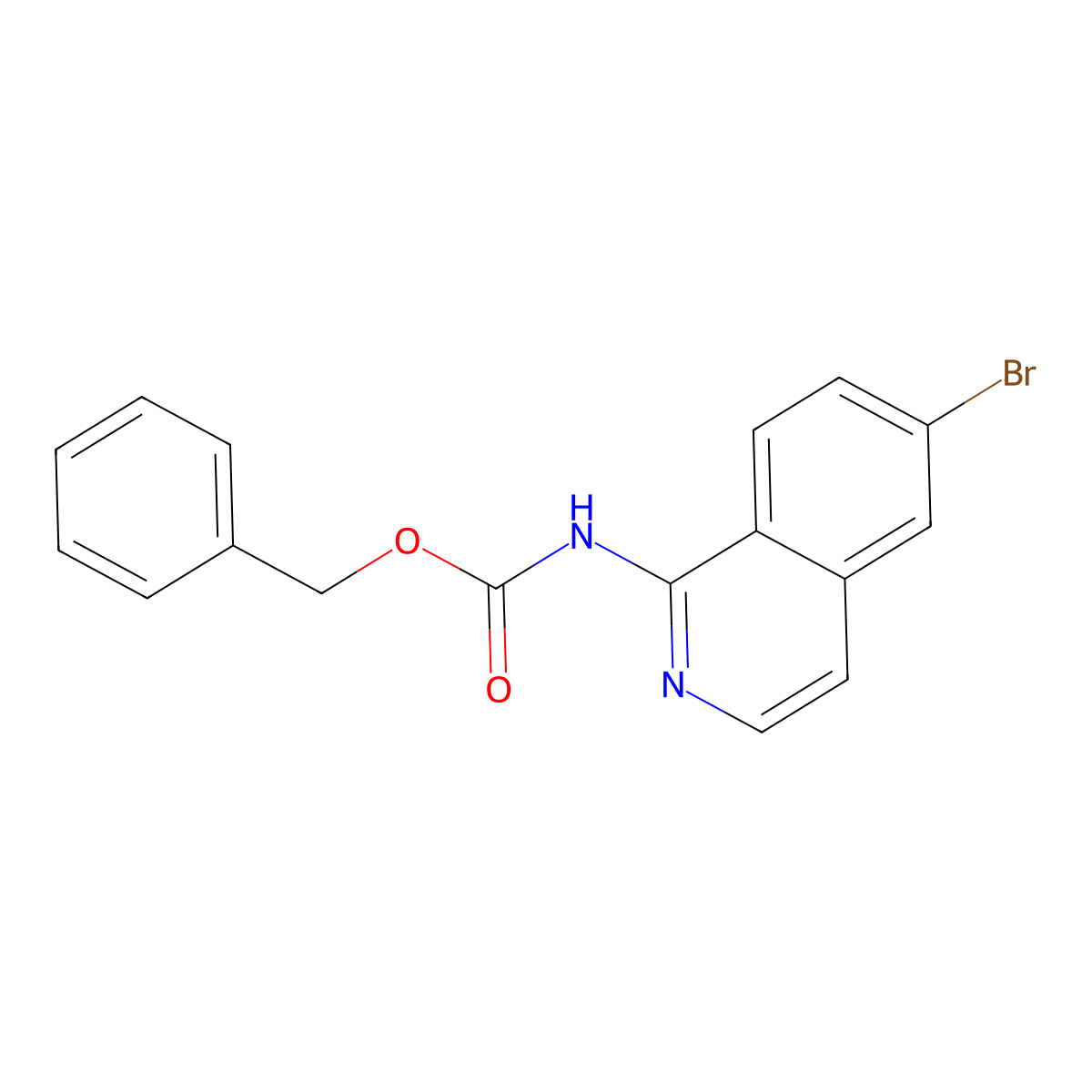benzyl N-(6-bromoisoquinolin-1-yl)carbamate molecular structure, CAS 2680789-16-4