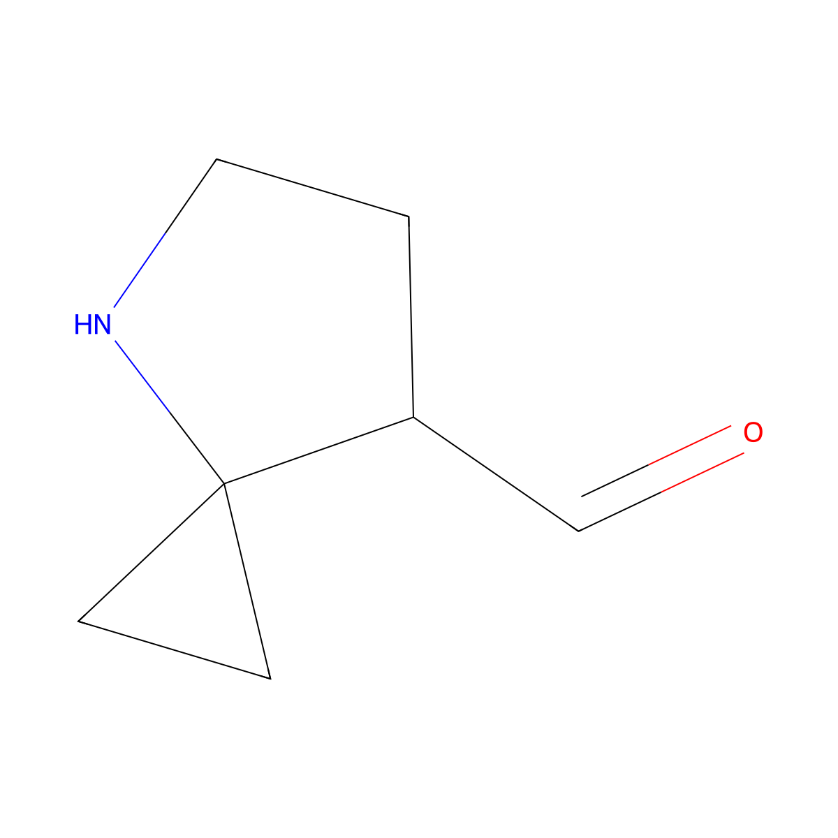 4-Azaspiro[2.4]heptane-7-carbaldehyde molecular structure, CAS 2680789-18-6