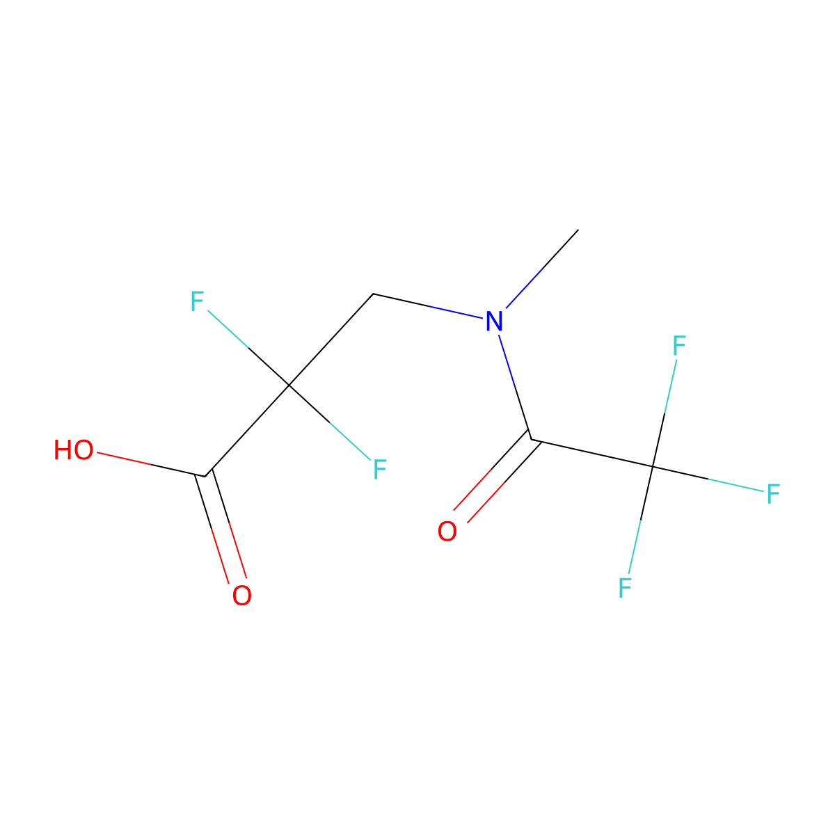 2,2-difluoro-3-(2,2,2-trifluoro-N-methylacetamido)propanoic acid molecular structure, CAS 2680789-20-0