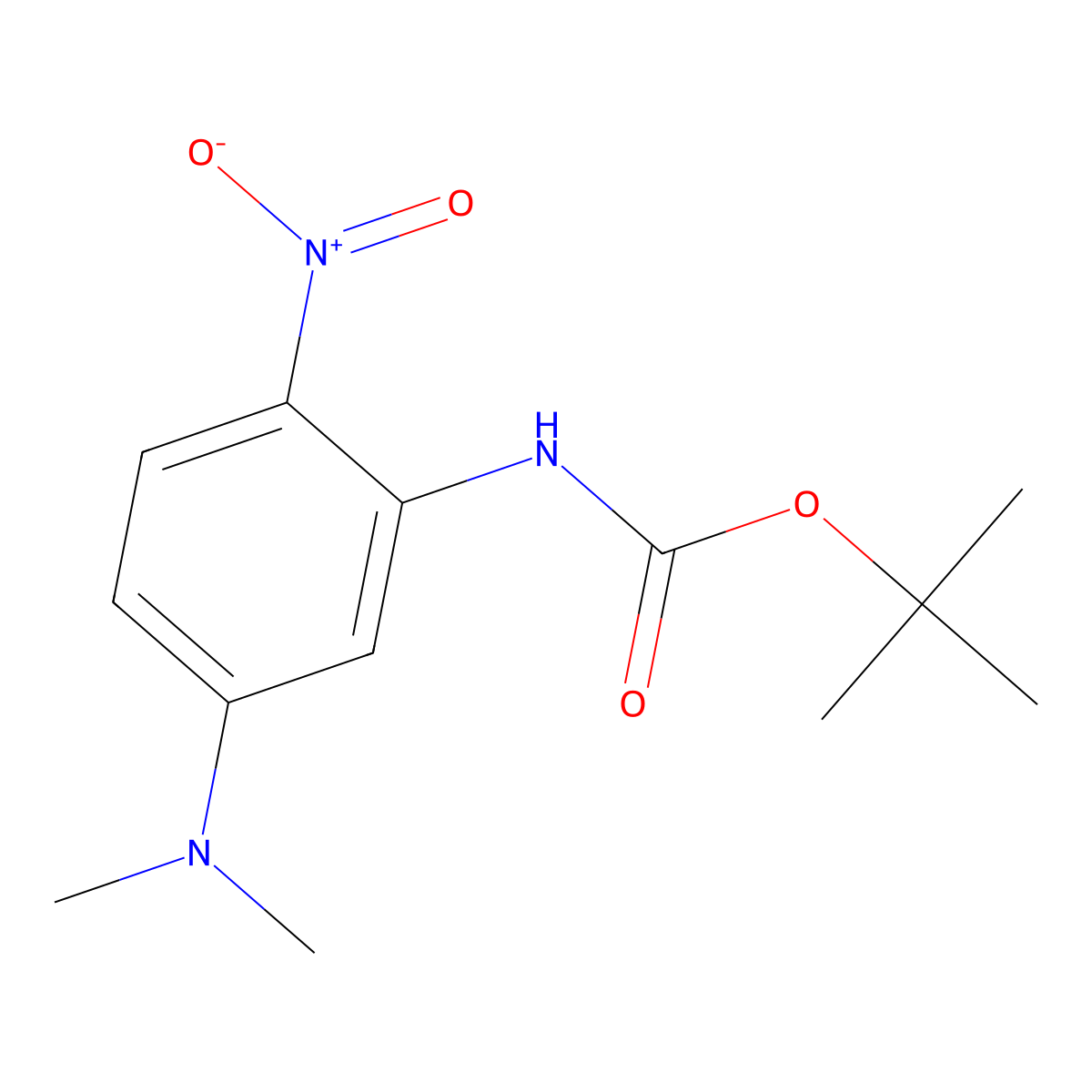 tert-butyl N-[5-(dimethylamino)-2-nitrophenyl]carbamate molecular structure, CAS 2680789-29-9