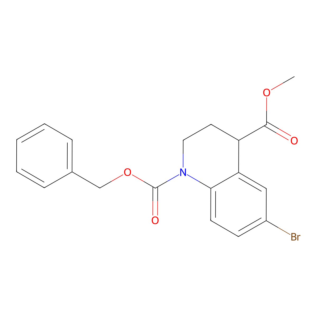 1-Benzyl 4-methyl 6-bromo-1,2,3,4-tetrahydroquinoline-1,4-dicarboxylate molecular structure, CAS 2680789-33-5
