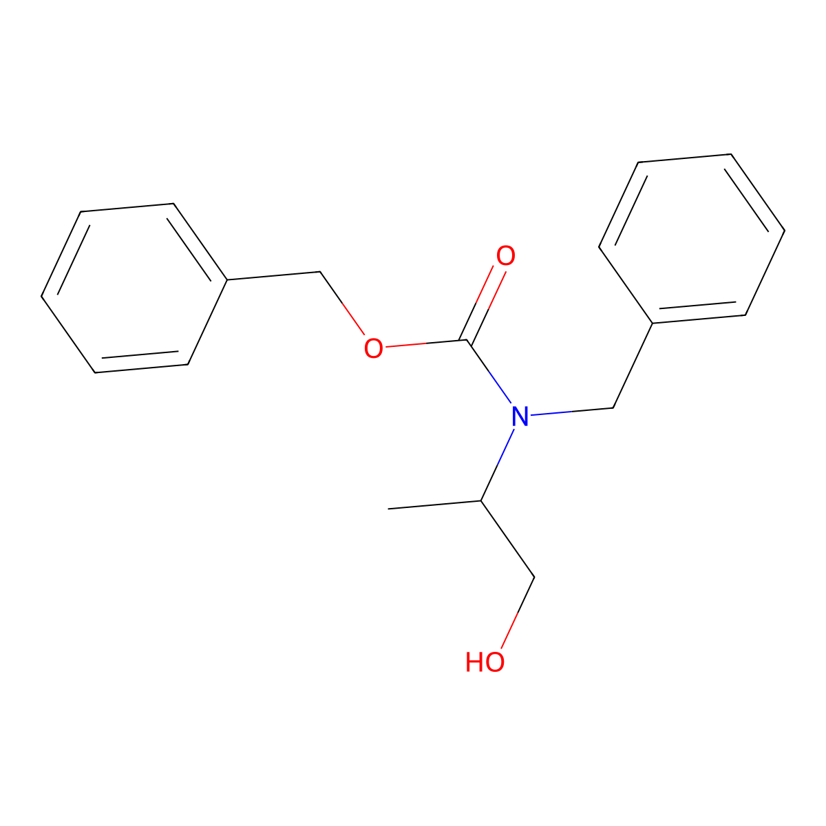 benzyl N-benzyl-N-(1-hydroxypropan-2-yl)carbamate molecular structure, CAS 2680789-45-9