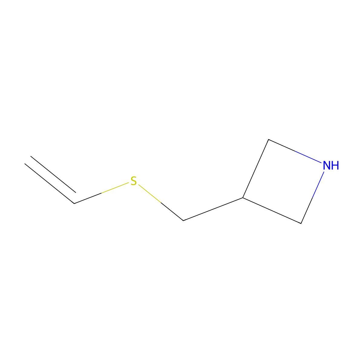 3-[(Ethenylsulfanyl)methyl]azetidine molecular structure, CAS 2680789-46-0