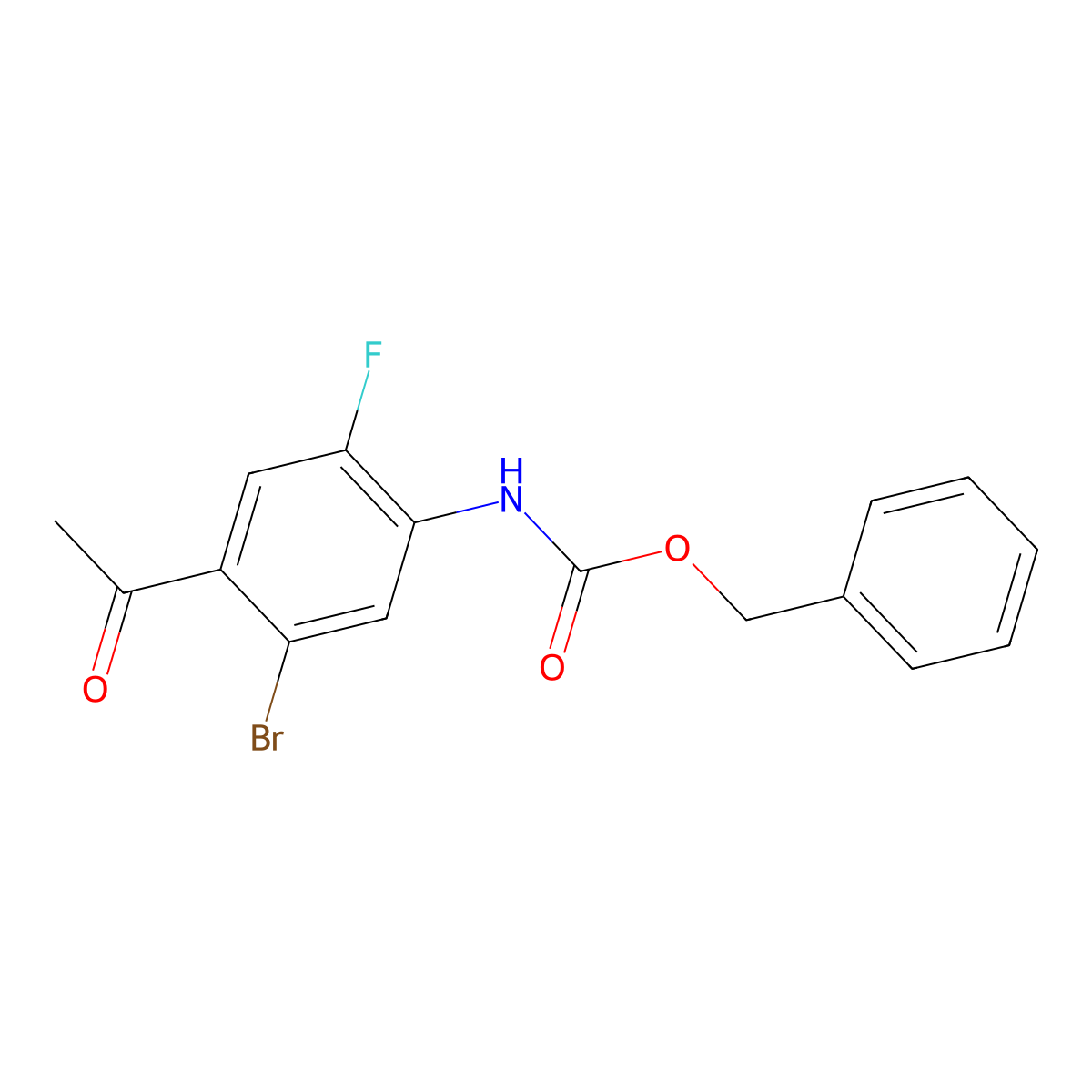 benzyl N-(4-acetyl-5-bromo-2-fluorophenyl)carbamate molecular structure, CAS 2680789-48-2