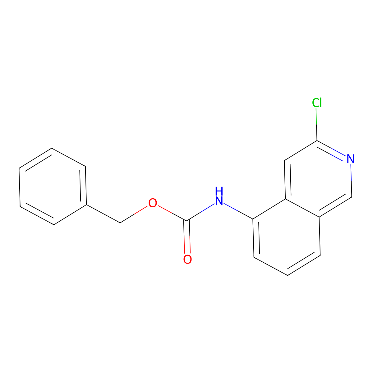 benzyl N-(3-chloroisoquinolin-5-yl)carbamate molecular structure, CAS 2680789-75-5