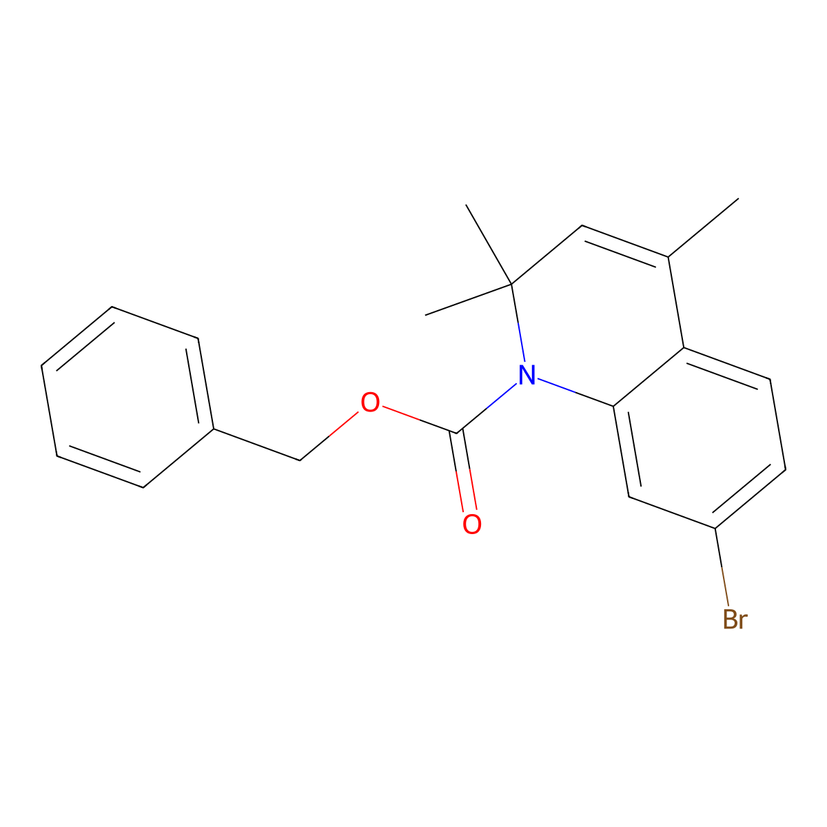 Benzyl 7-bromo-2,2,4-trimethyl-1,2-dihydroquinoline-1-carboxylate molecular structure, CAS 2680789-83-5