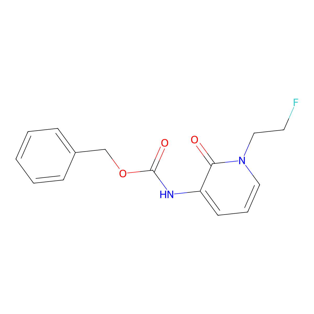 benzyl N-[1-(2-fluoroethyl)-2-oxo-1,2-dihydropyridin-3-yl]carbamate molecular structure, CAS 2680789-89-1