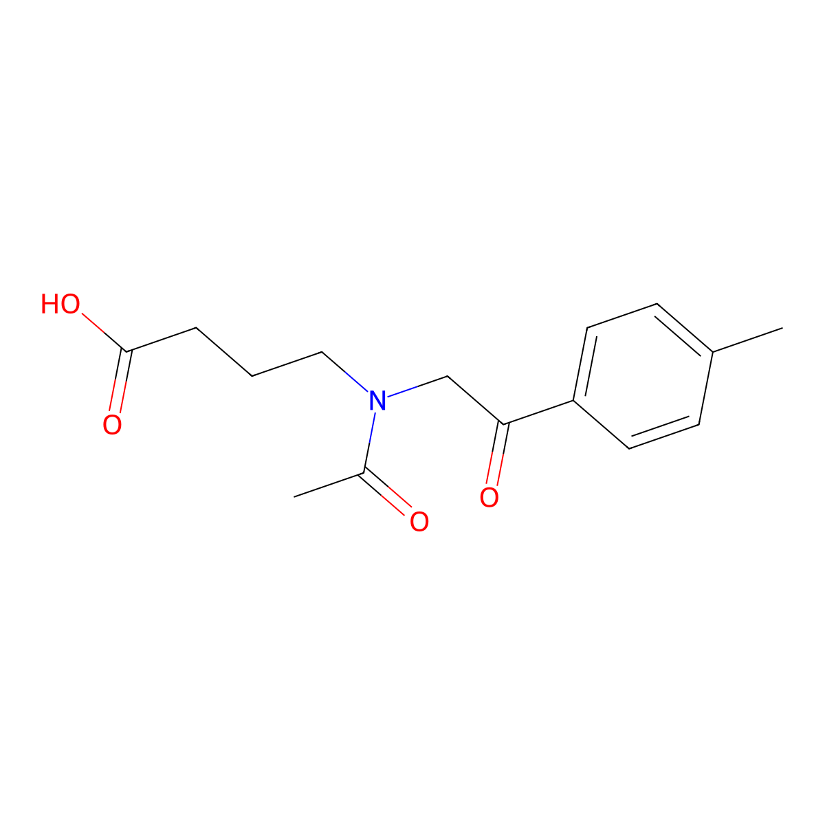 4-{N-[2-(4-methylphenyl)-2-oxoethyl]acetamido}butanoic acid molecular structure, CAS 2680789-97-1