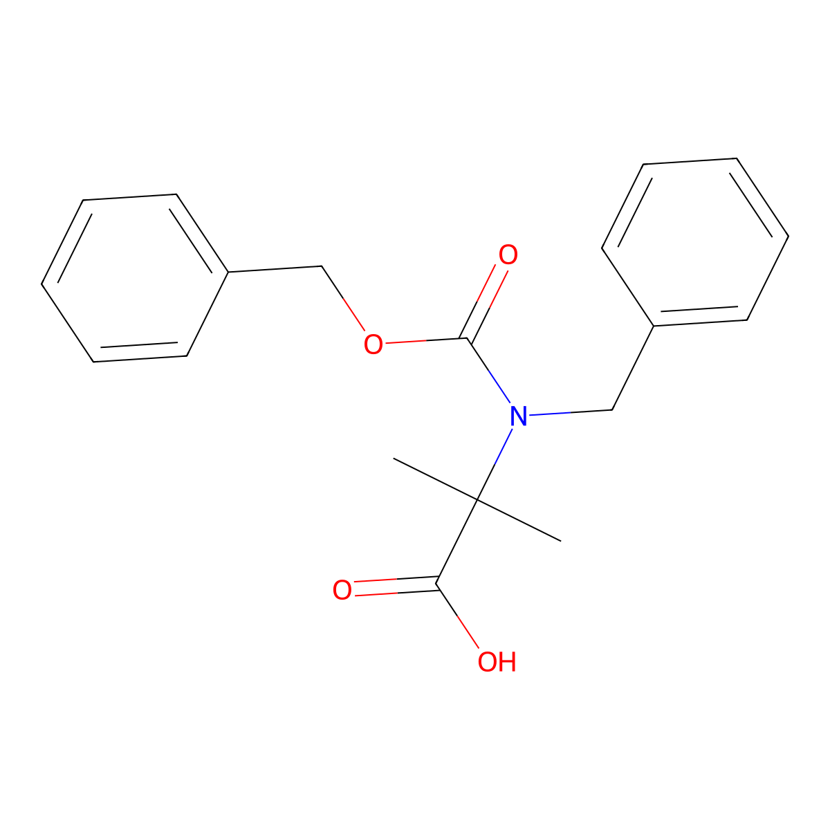 2-{Benzyl[(benzyloxy)carbonyl]amino}-2-methylpropanoic acid molecular structure, CAS 2680789-99-3