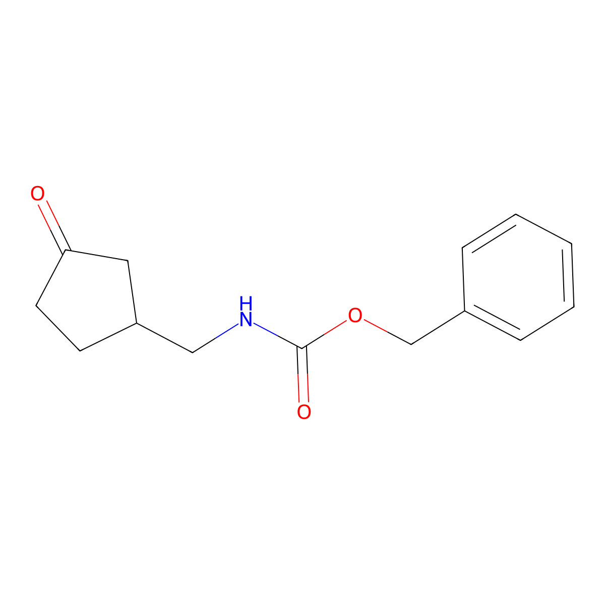 benzyl N-[(3-oxocyclopentyl)methyl]carbamate molecular structure, CAS 2680790-00-3