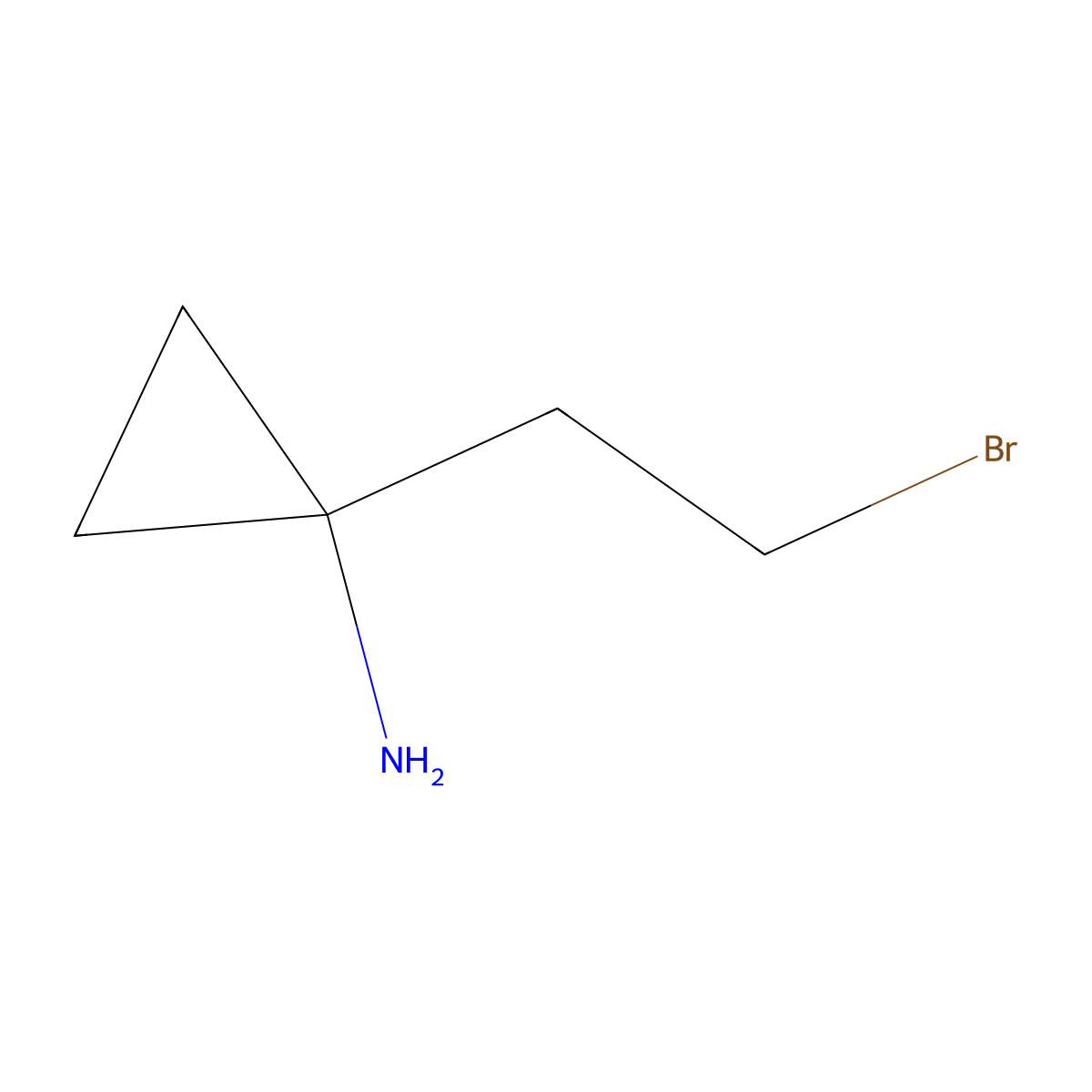 1-(2-Bromoethyl)cyclopropan-1-amine molecular structure, CAS 2680790-09-2