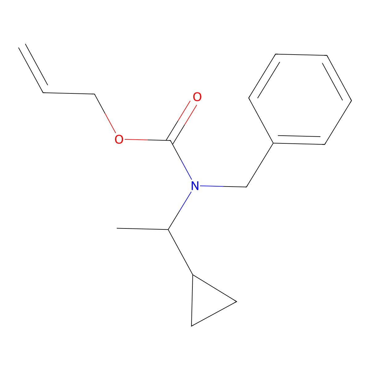 prop-2-en-1-yl N-benzyl-N-(1-cyclopropylethyl)carbamate molecular structure, CAS 2680790-19-4