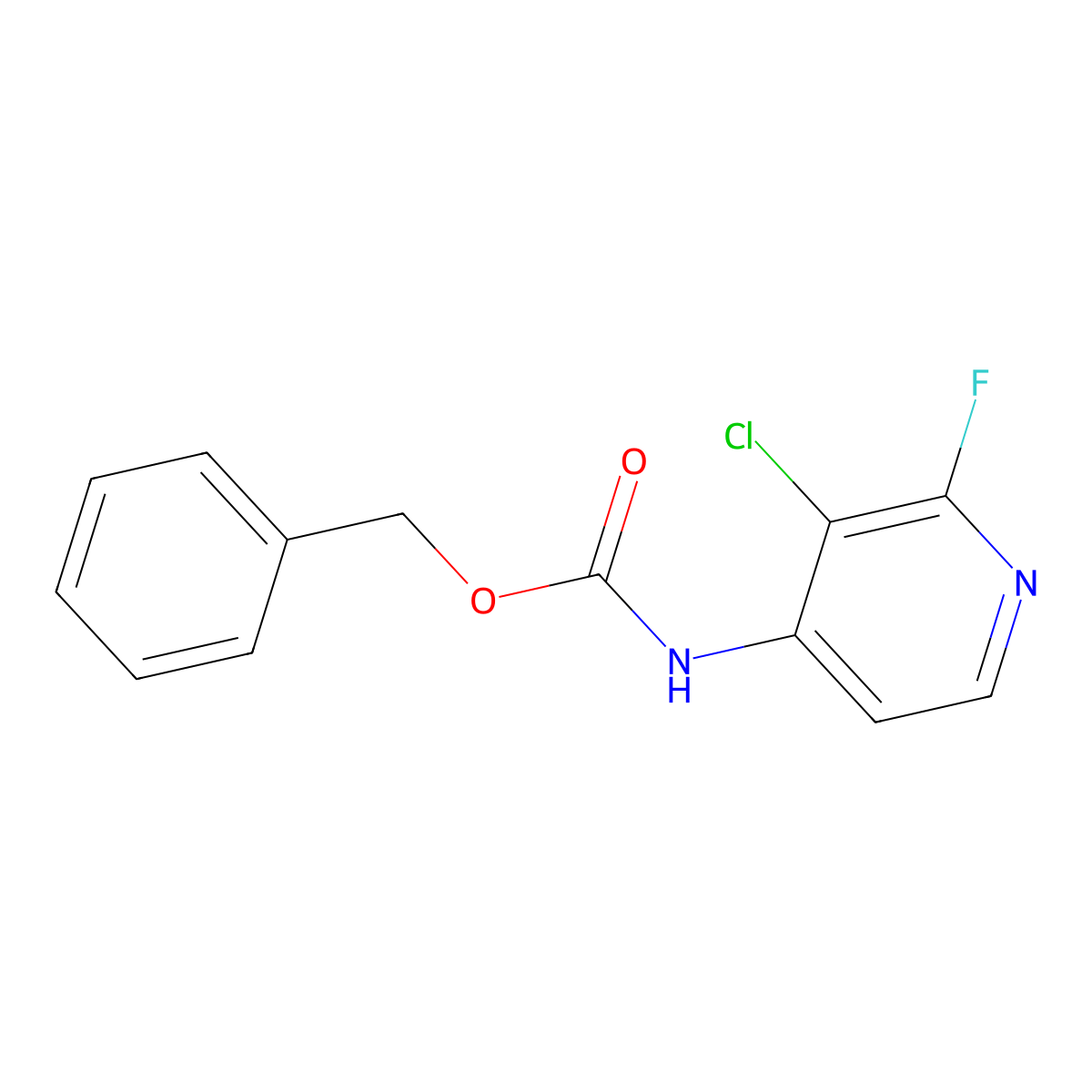 benzyl N-(3-chloro-2-fluoropyridin-4-yl)carbamate molecular structure, CAS 2680790-31-0
