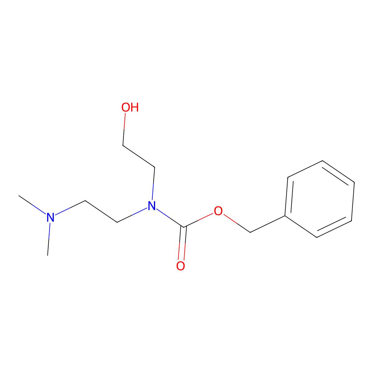 benzyl N-[2-(dimethylamino)ethyl]-N-(2-hydroxyethyl)carbamate molecular structure, CAS 2680790-45-6