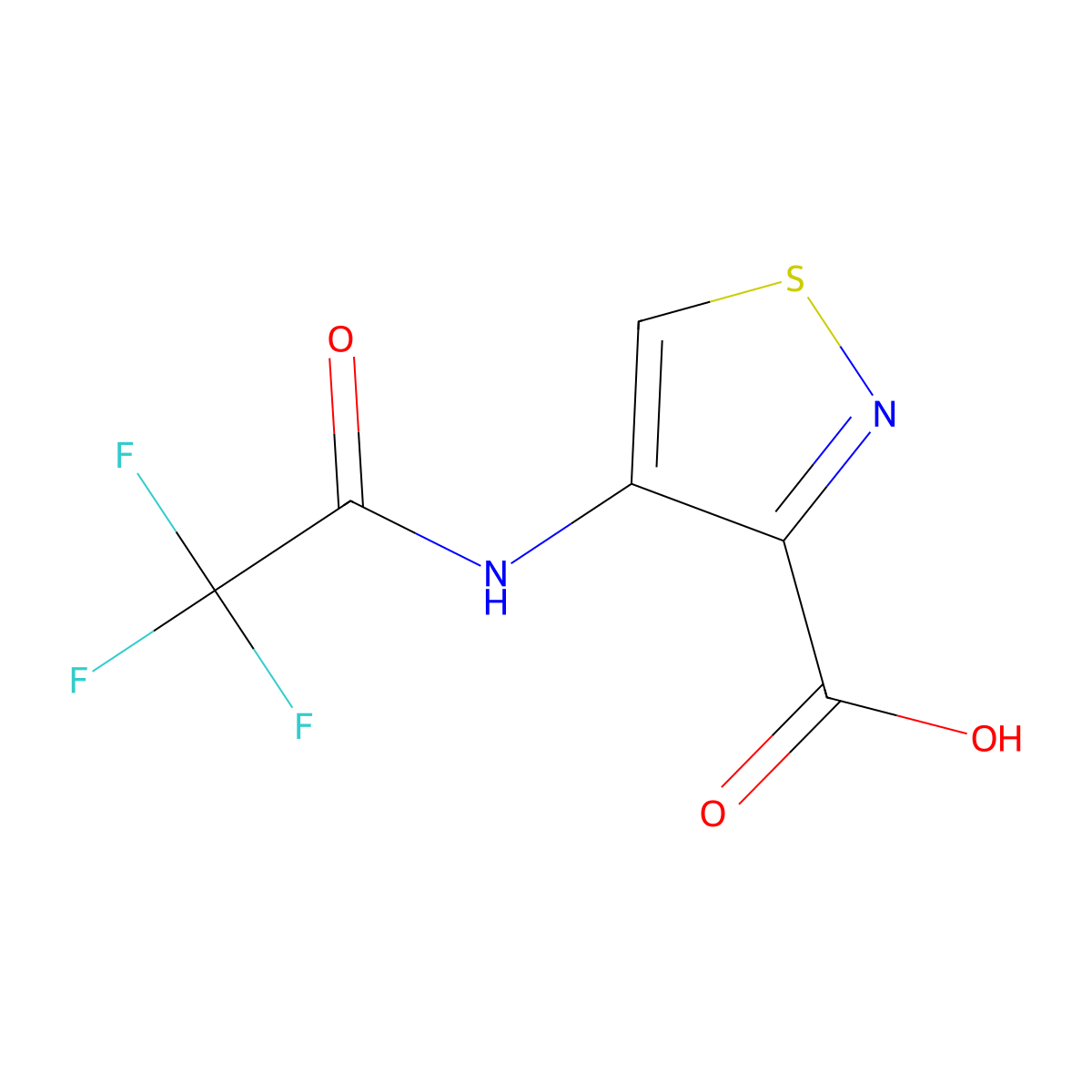 4-(2,2,2-Trifluoroacetamido)-1,2-thiazole-3-carboxylic acid molecular structure, CAS 2680790-63-8