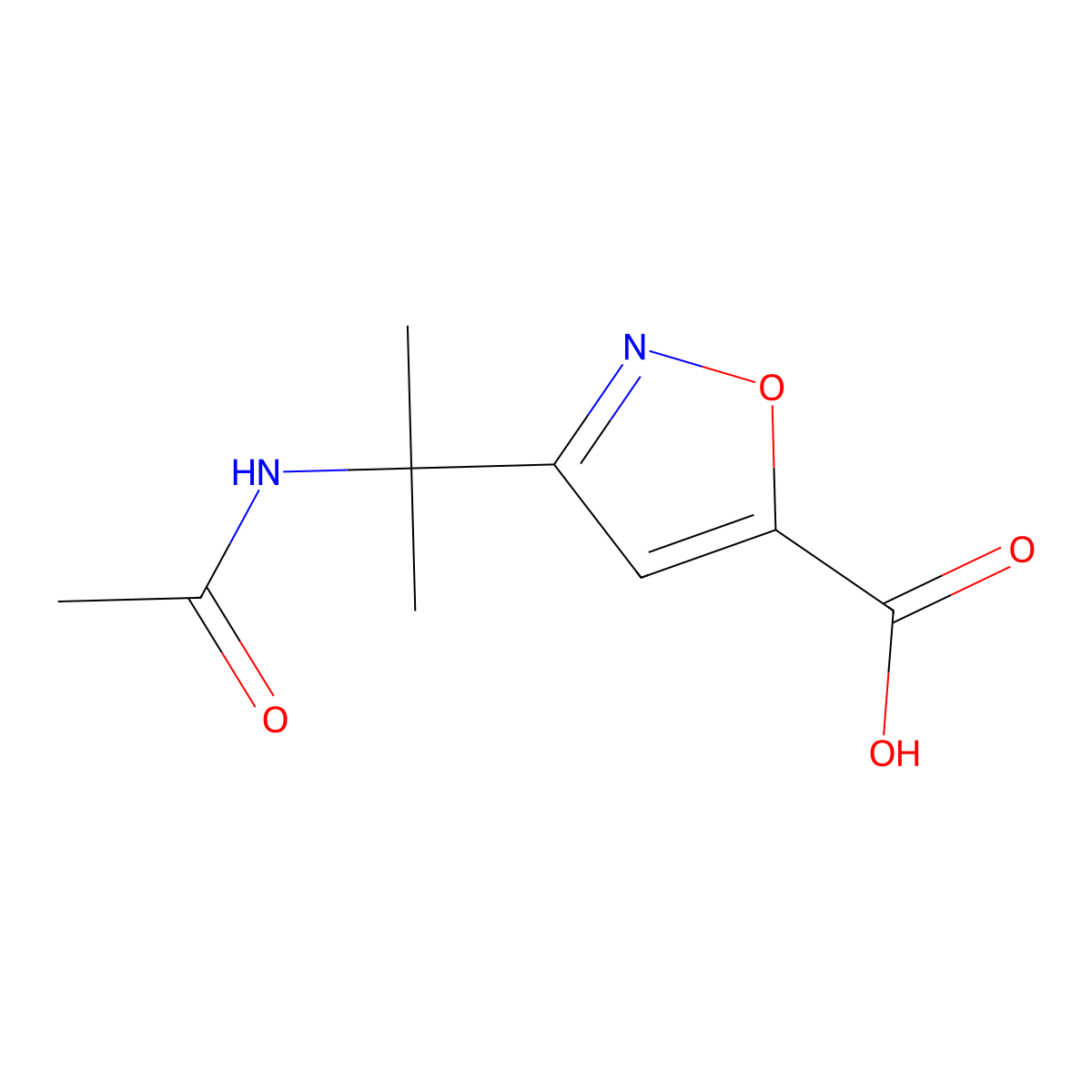3-(2-Acetamidopropan-2-yl)-1,2-oxazole-5-carboxylic acid molecular structure, CAS 2680790-73-0