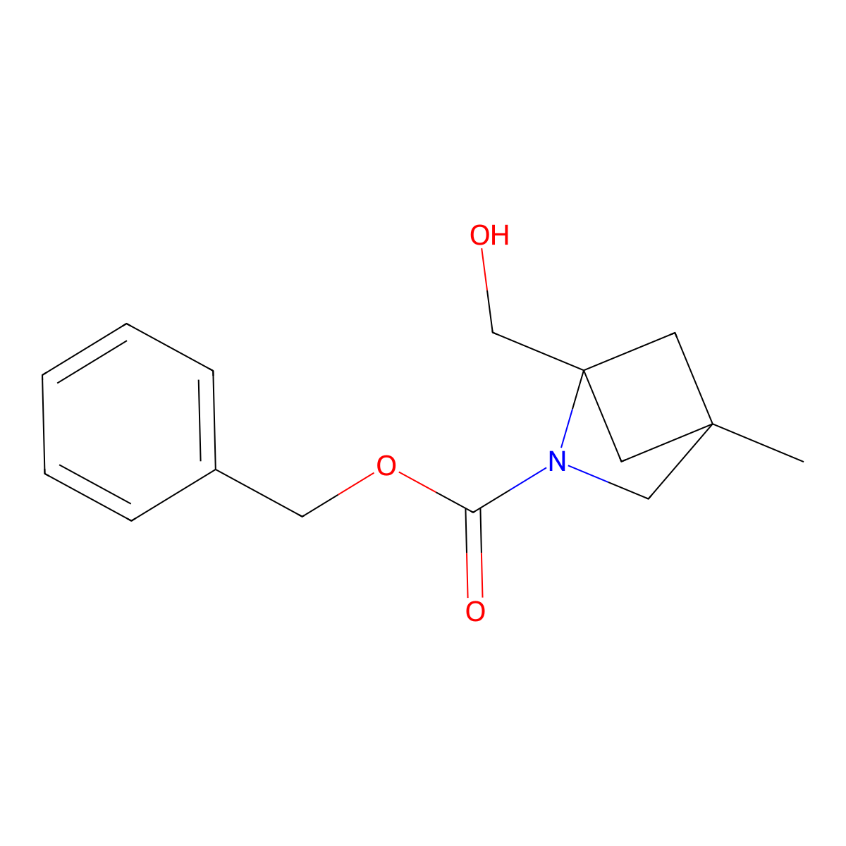 Benzyl 1-(hydroxymethyl)-4-methyl-2-azabicyclo[2.1.1]hexane-2-carboxylate molecular structure, CAS 2680790-74-1